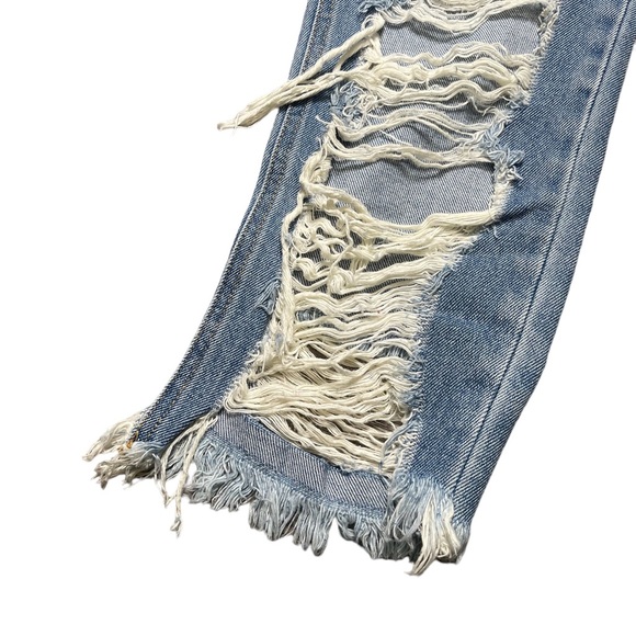 Fashion Nova You Go Girlfriend High Waisted Distressed Jeans Size 3 NWT - Picture 3 of 4